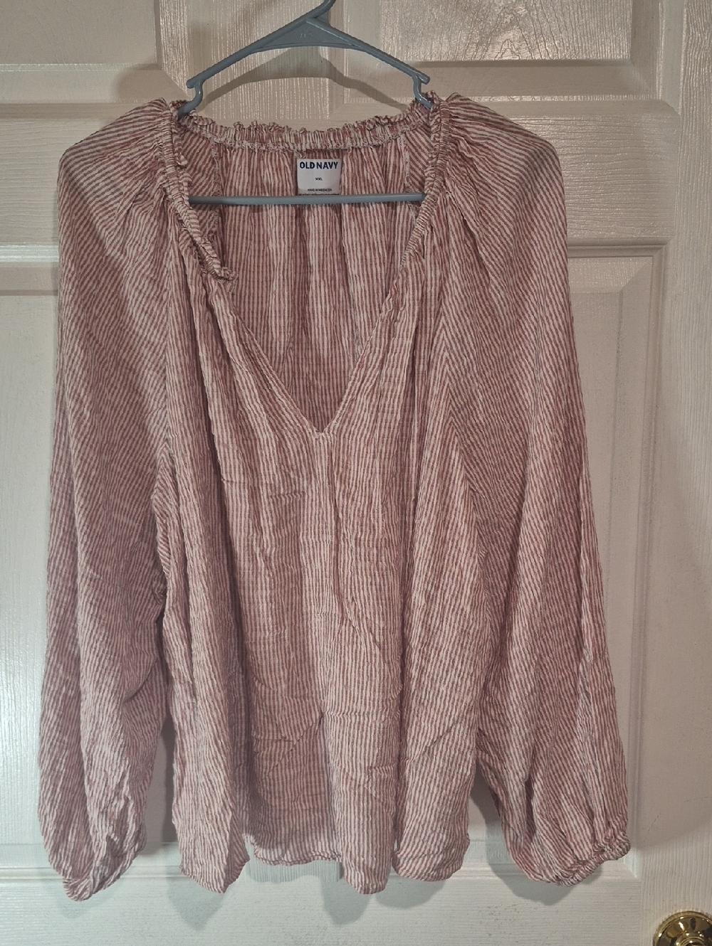 Old Navy Rose-Striped Peasant Tunic